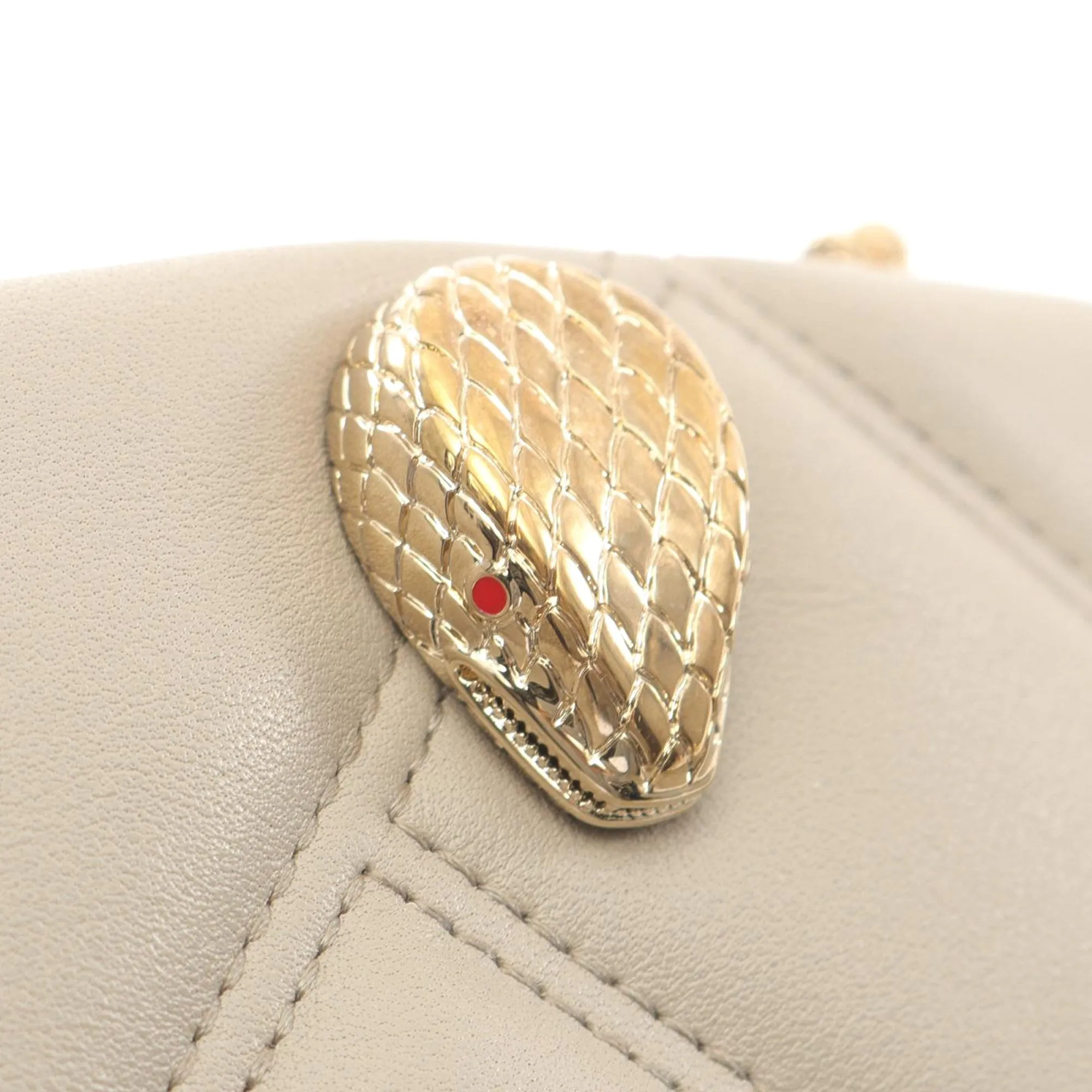 Bvlgari Serpenti Leather Cabochon Phone Case Crossbody