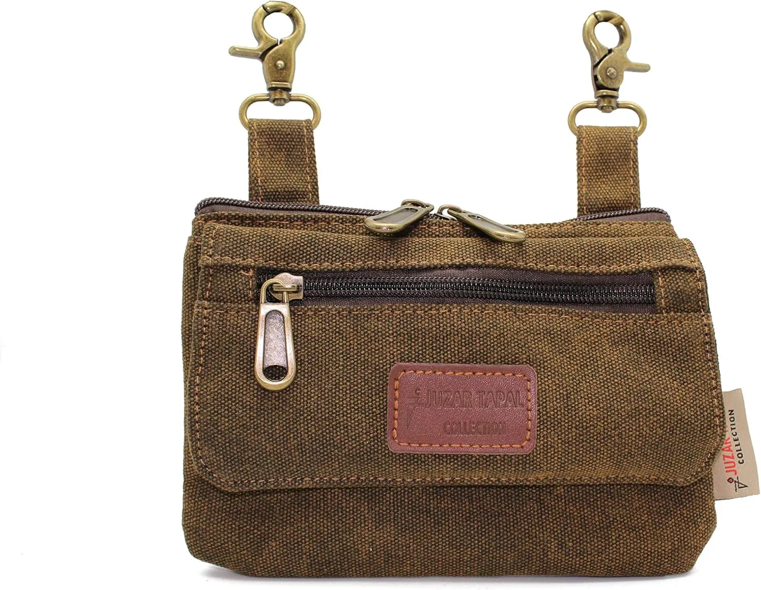 Canvas Purse for Women, Crossbody Bag, Clip-on Loop Hanging Wallet