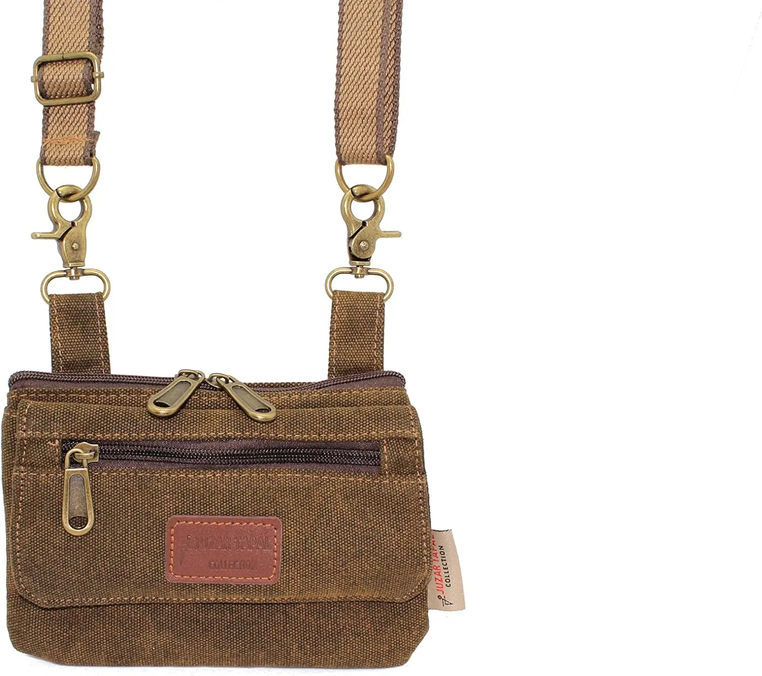 Canvas Purse for Women, Crossbody Bag, Clip-on Loop Hanging Wallet