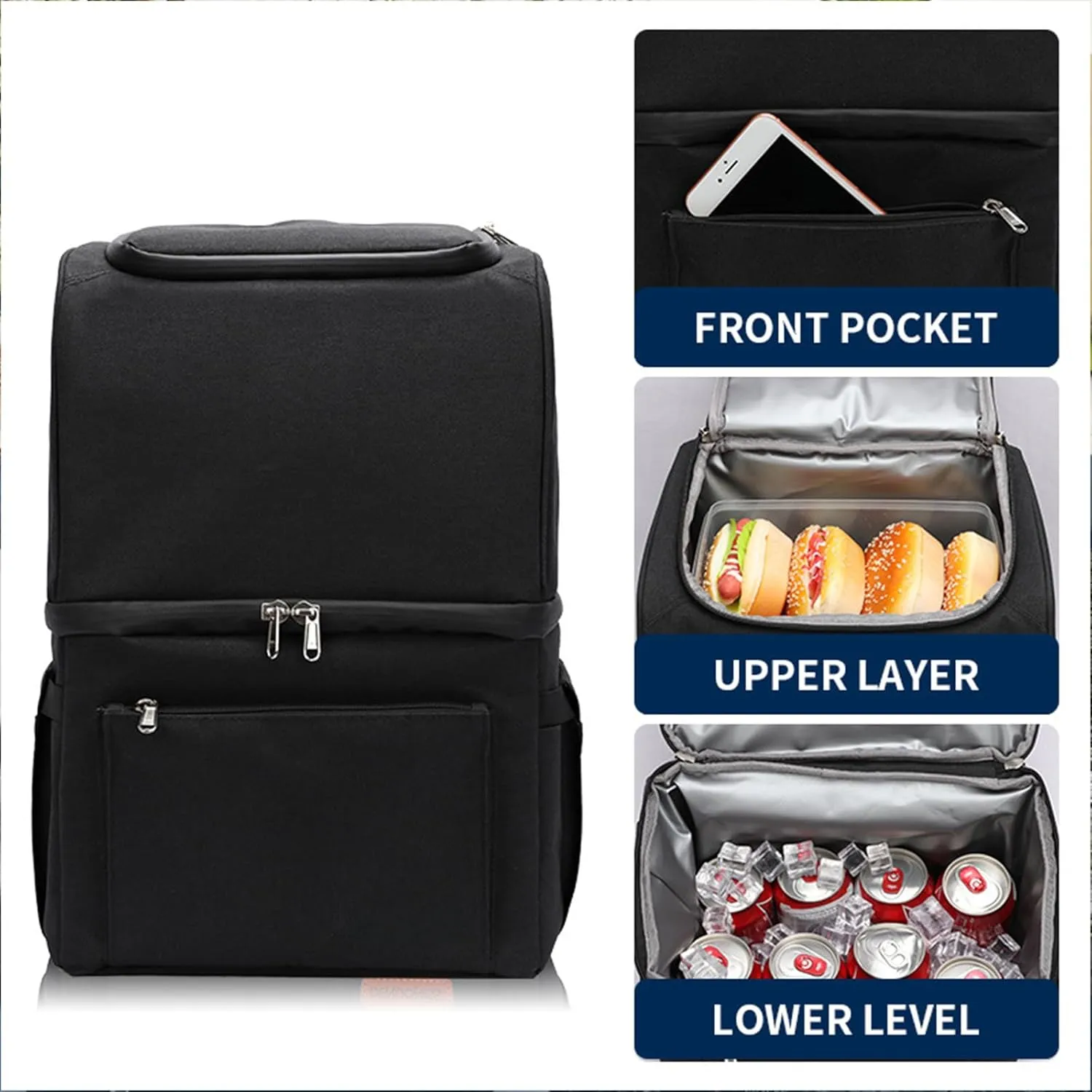 Car Camping Coolers for Jeep Avenger/Cherokee/Compass/Concept/Gladiator/Meridian, Waterproof Portable Cooler, Leak Proof Picnic Insulated Bag, Ultra-Light Premium Ice Chest Box