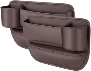 Car Seat Gap Filler Organizer for Land Rover Range Rover Velar 2017 2018 2019 2020 2021 2022, Car Gap Filler Car Seat Storage Box Seat Gap Storage Box Car Accessories,Brown