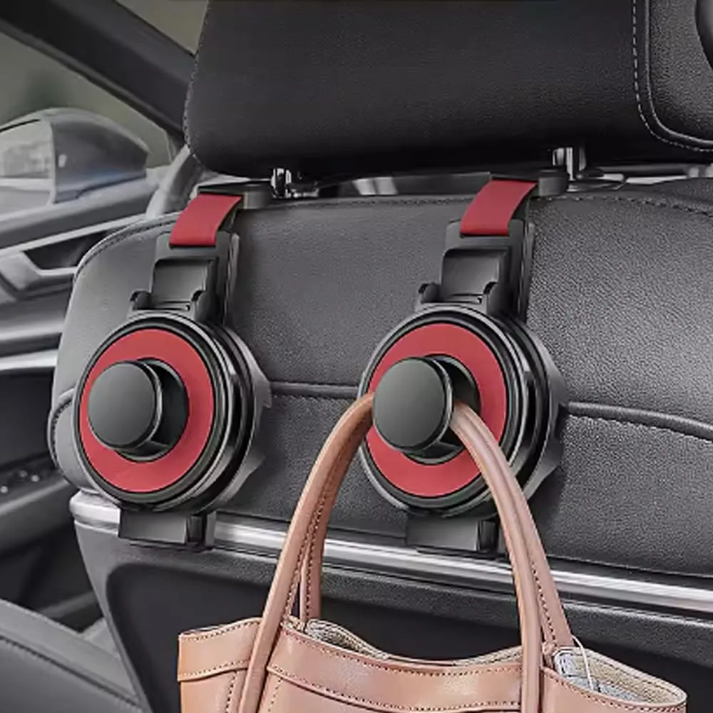 Car Seat Hooks for Alfa Romeo Tonale 4C 8C Competizione 940 955 952 949 965,Car Seat Hidden Hooks Car Handbag Hooks Multifunctional Hook,1 Two-B Red