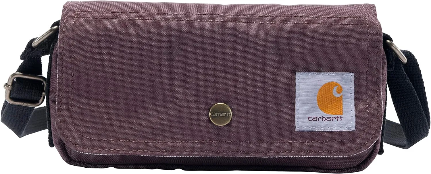 Carhartt Legacy Women's Essentials Crossbody Bag and Waist Pouch, Wine