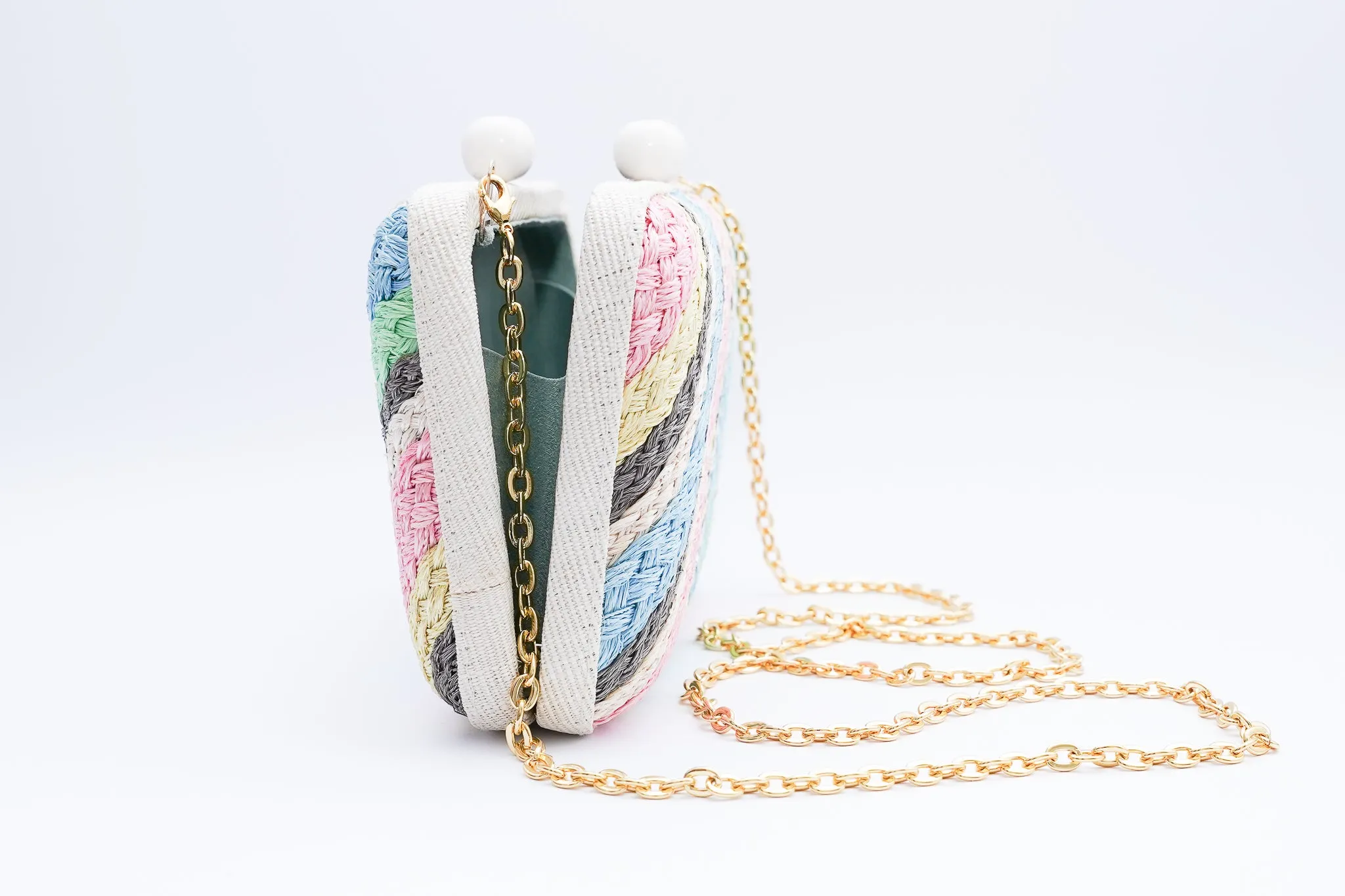 Cassia Clutch - Striped multi