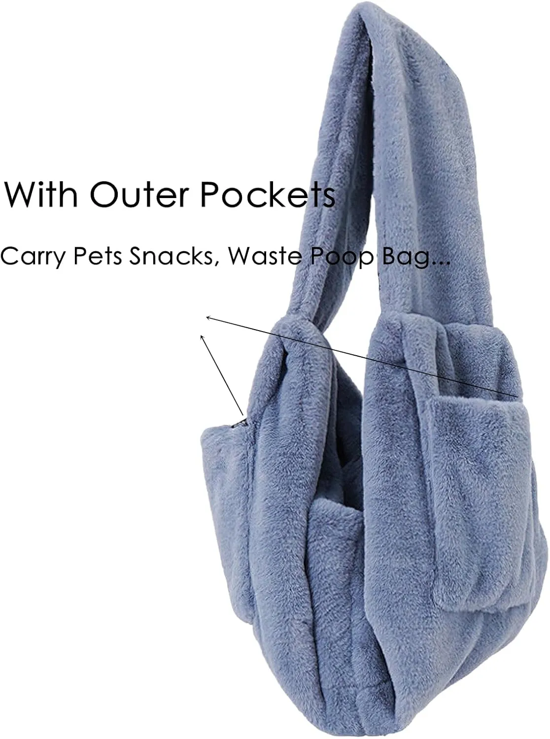Cat Carrier Slings Soft Puppy Carrying Bag for Outdoor Travel Pet Boby Holder Hands Free for Small Dogs Kittens, Dark Grey