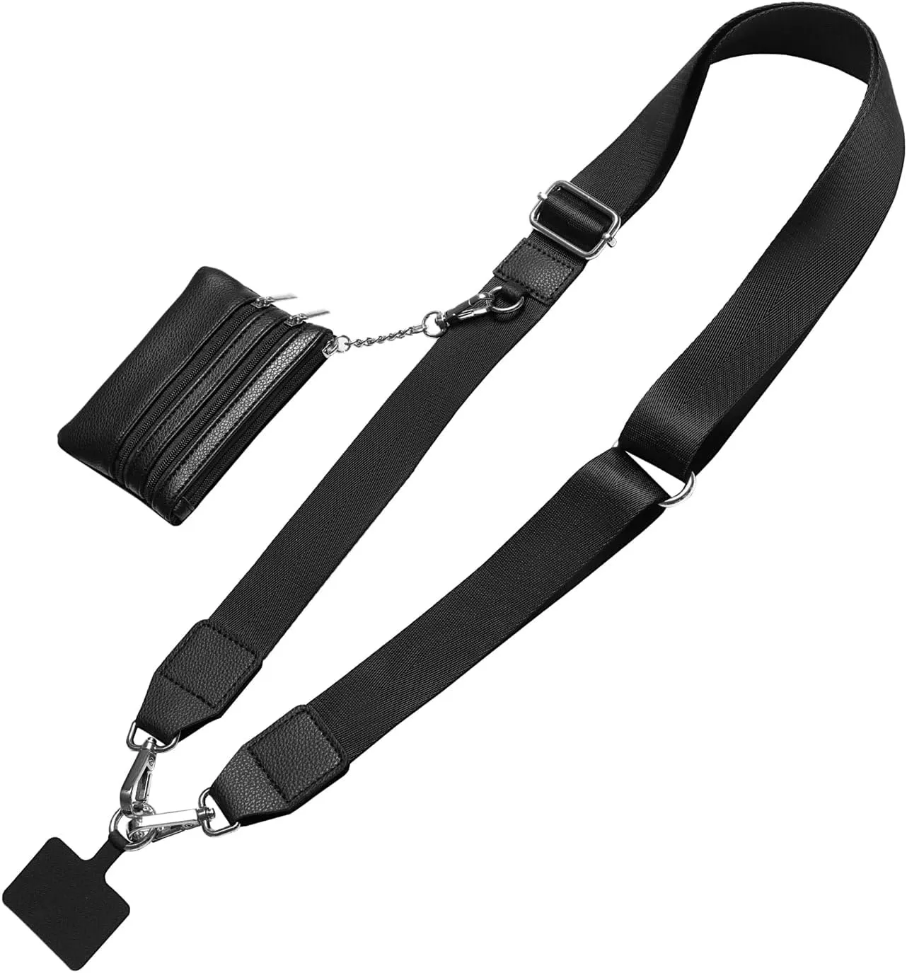 Cell Phone Lanyard Crossbody,Adjustable Cell Phone Strap with Wristlet,Clip and Go Strap for Phone with Wallet