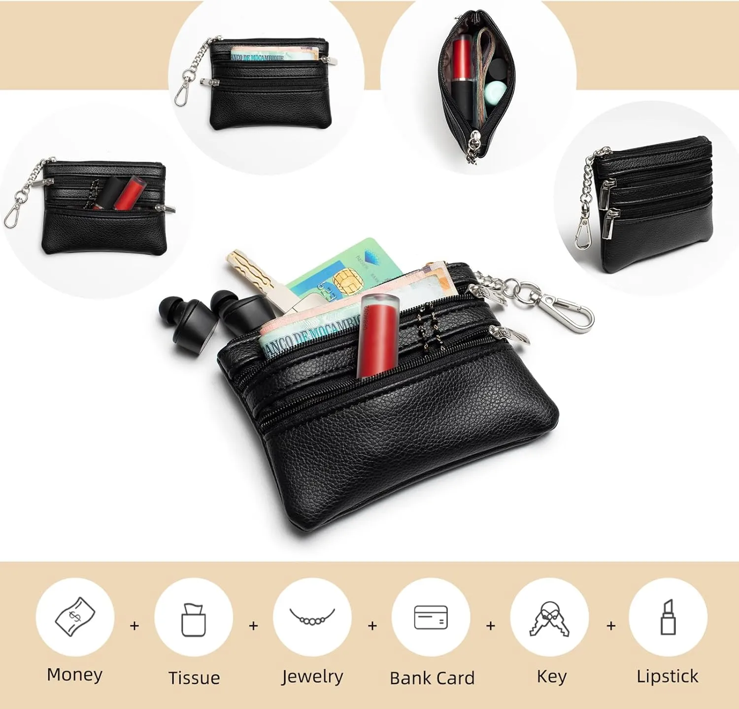Cell Phone Lanyard Crossbody,Adjustable Cell Phone Strap with Wristlet,Clip and Go Strap for Phone with Wallet