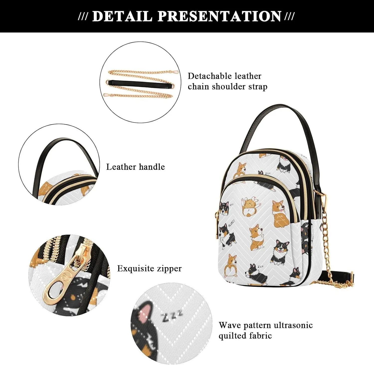 Cell Phone Purse Crossbody Handbag Durable Shoulder Bag Sturdy Travel Pouch