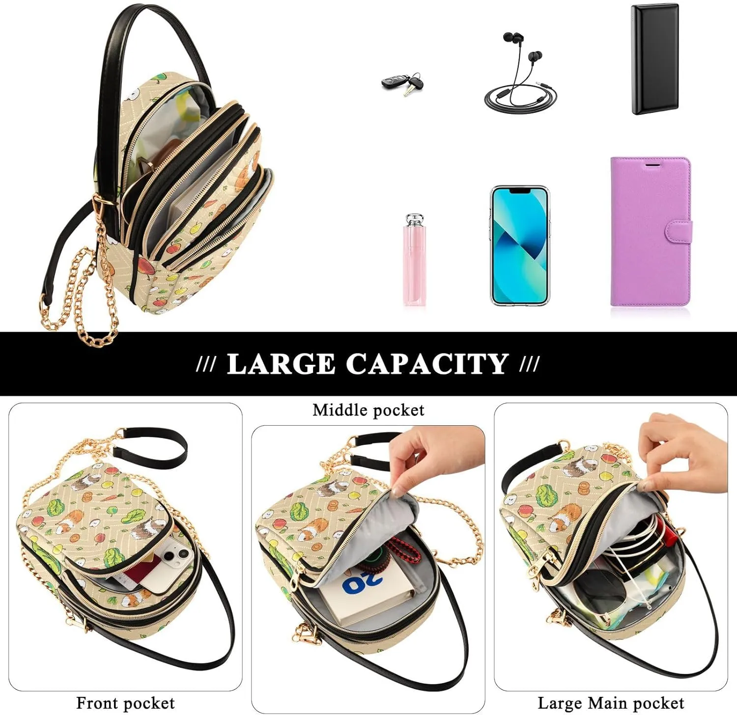 Cell Phone Purse Crossbody Handbag Durable Shoulder Bag Sturdy Travel Pouch
