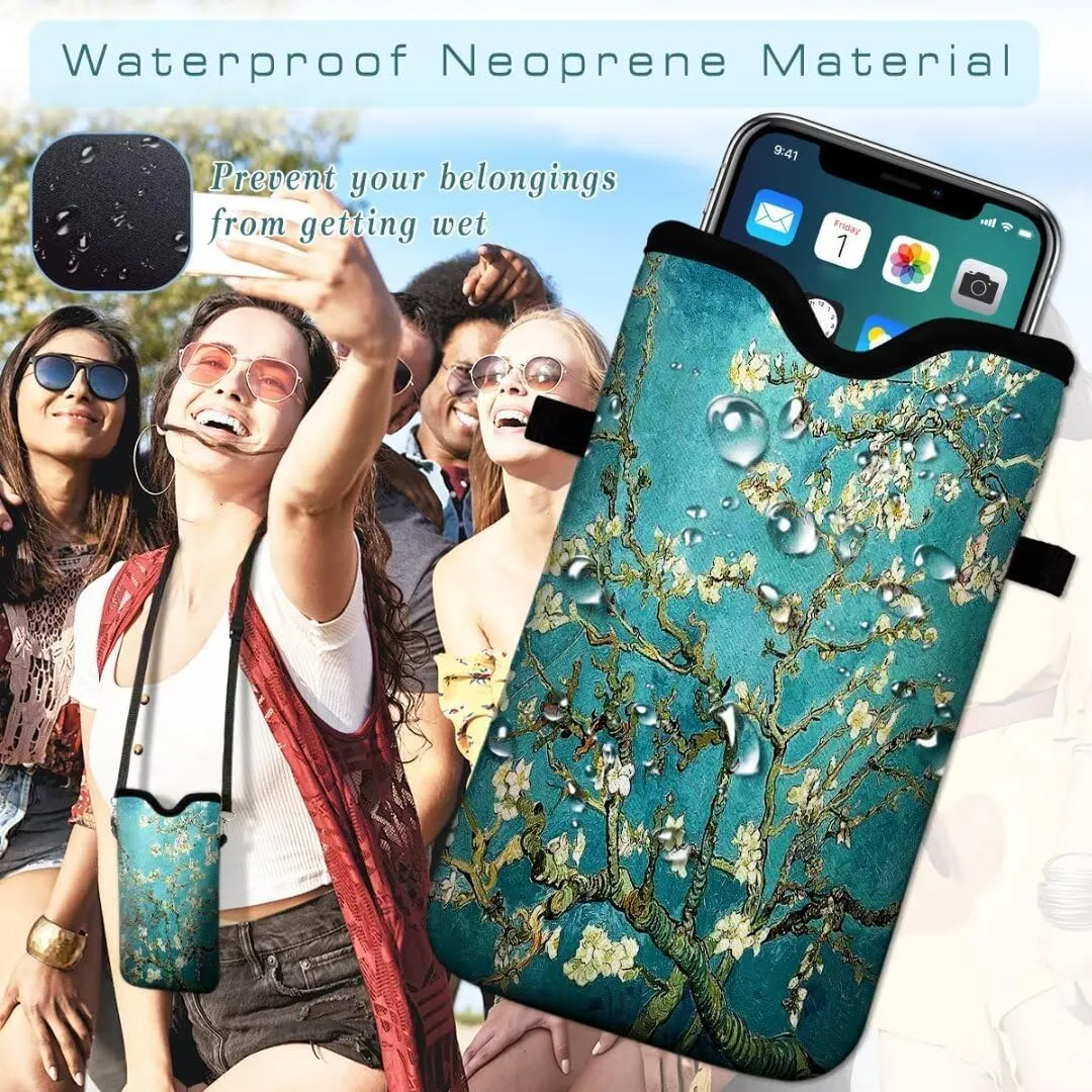 Cell Phone Sleeves Bag Case Crossbody Neoprene Holder Lanyard Phone Pouch for Women Men 7.5 X 4.5 Inche - Twig