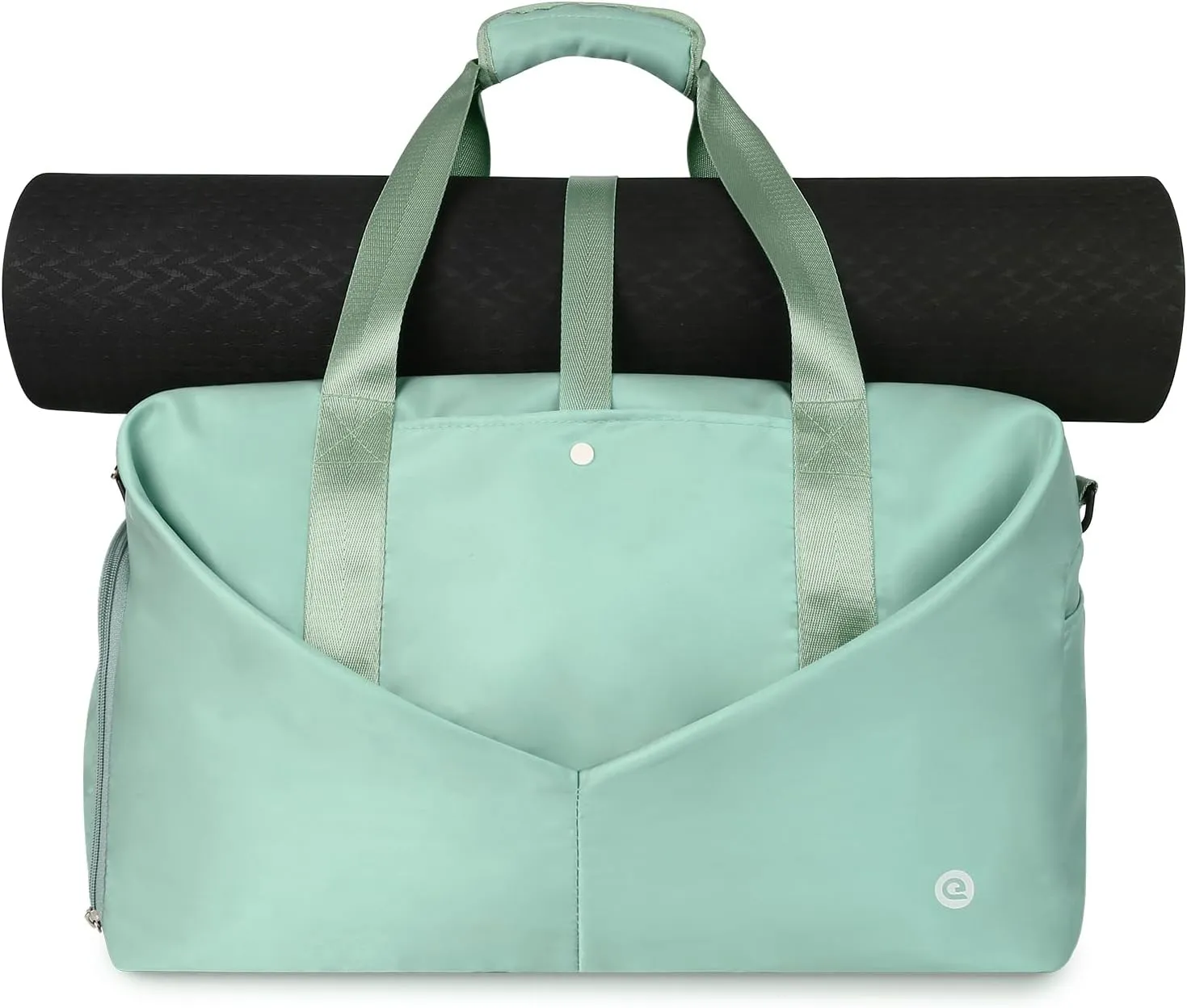 Ceneda 20" Gym Duffel Bag with Wet Pocket Shoes Compartment Portable Overnight Weekender Bag Travel bag Yoga Bag for Women (Mint Green)