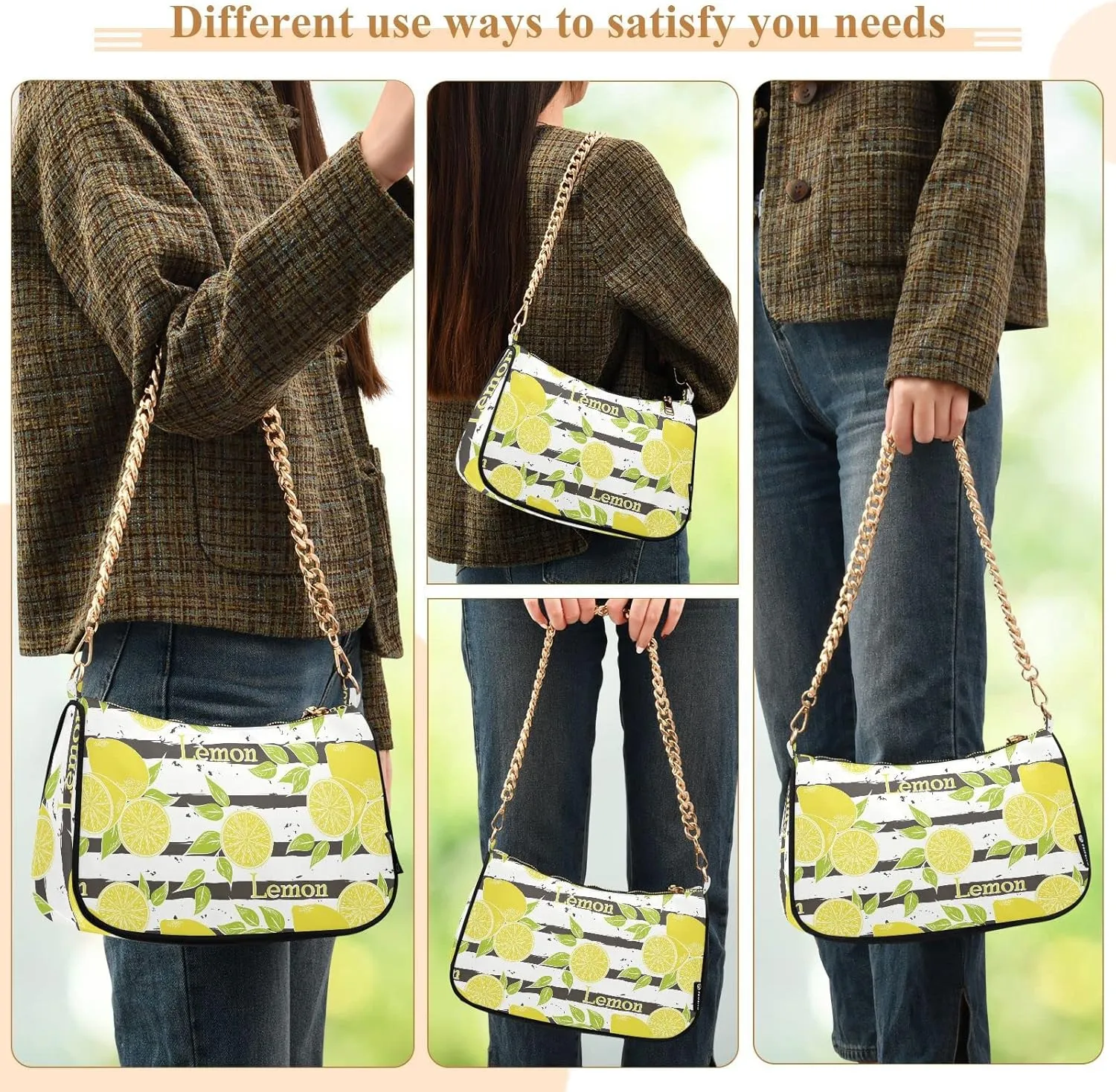 Chain Shoulder Bag Tote Handbag Purse for Women