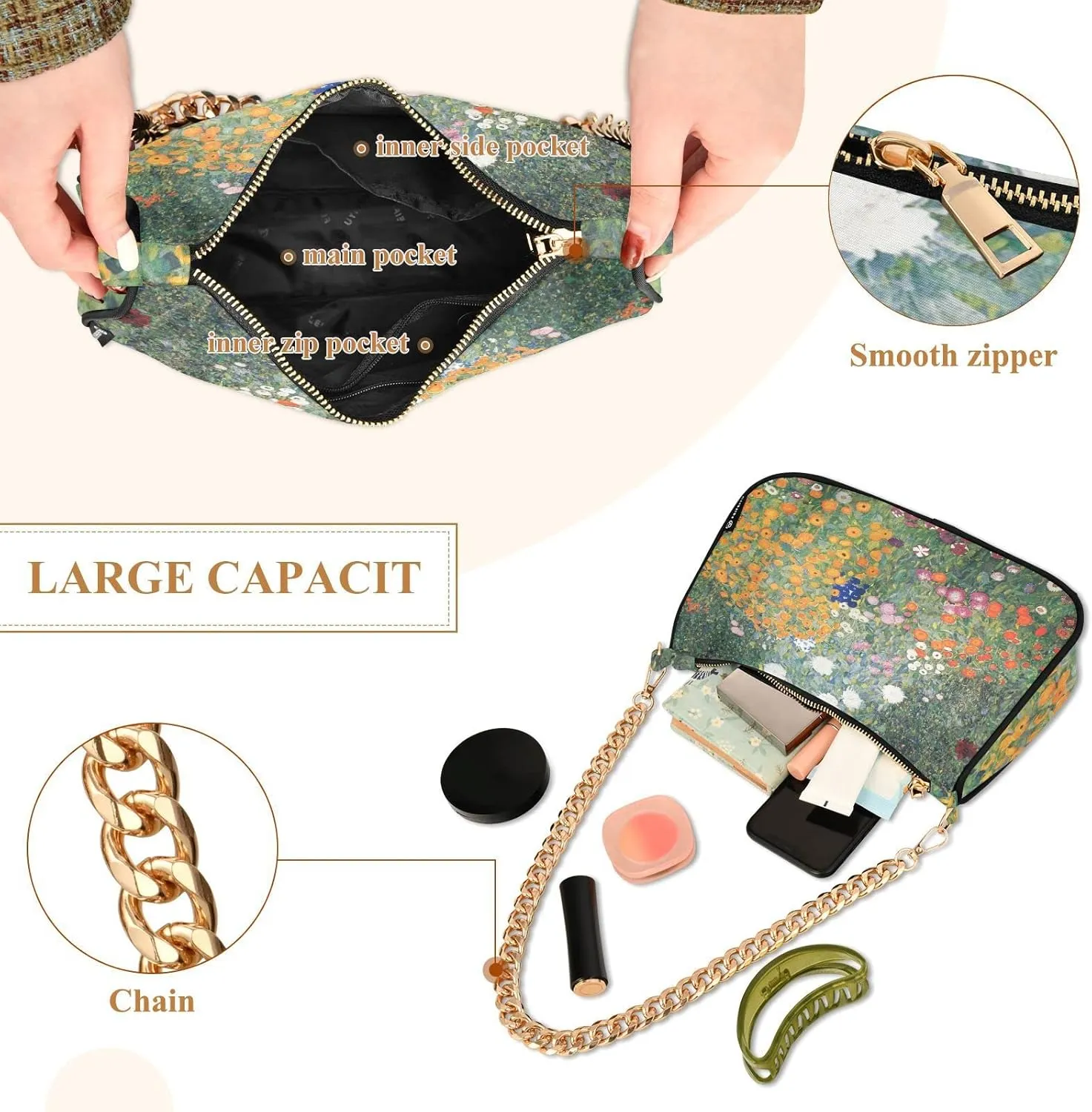 Chain Shoulder Bag Tote Handbag Purse for Women
