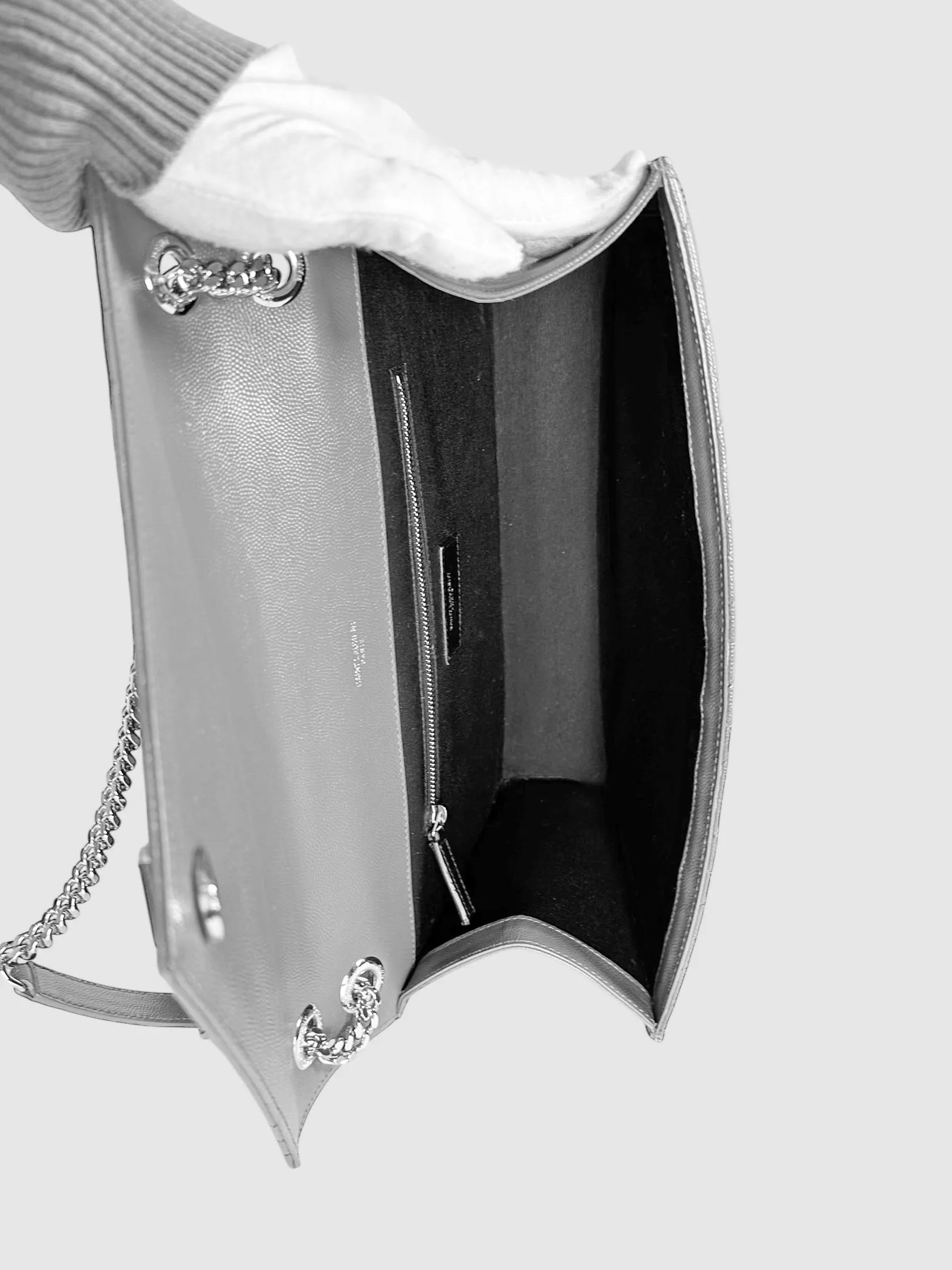 Chain Strap Quilted Envelope Bag