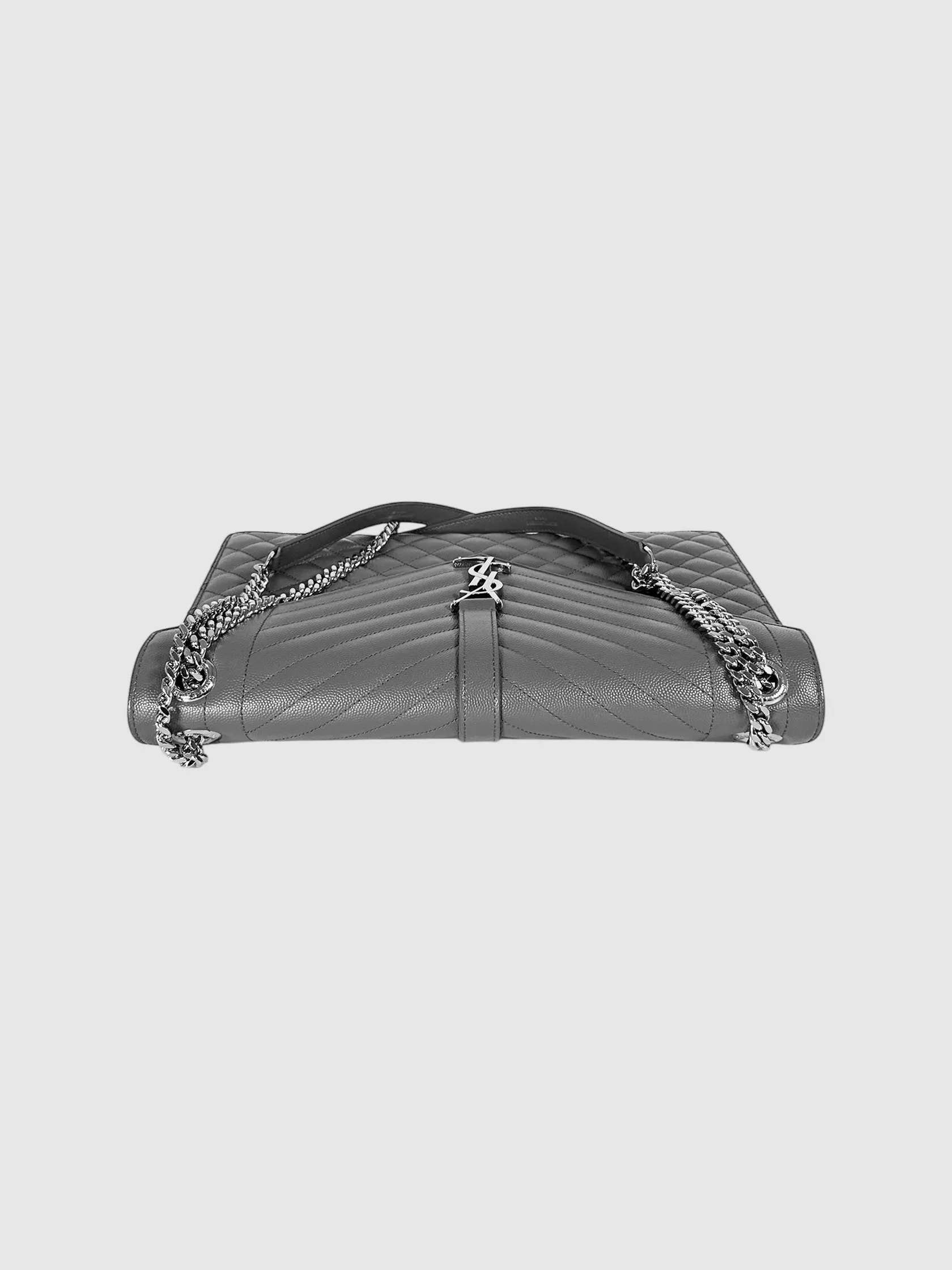 Chain Strap Quilted Envelope Bag