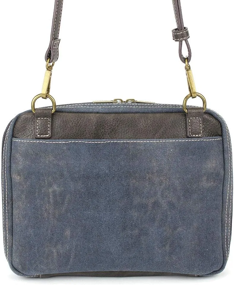 Chala Origami Xbody Crossbody Bag w/Metal Keychain - Dragonfly Blue