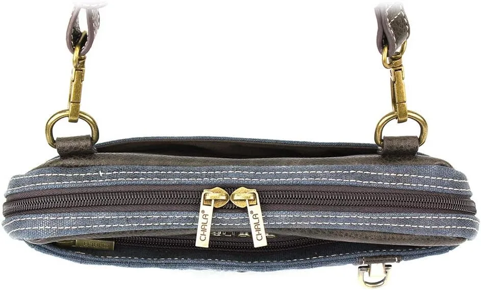 Chala Origami Xbody Crossbody Bag w/Metal Keychain - Dragonfly Blue