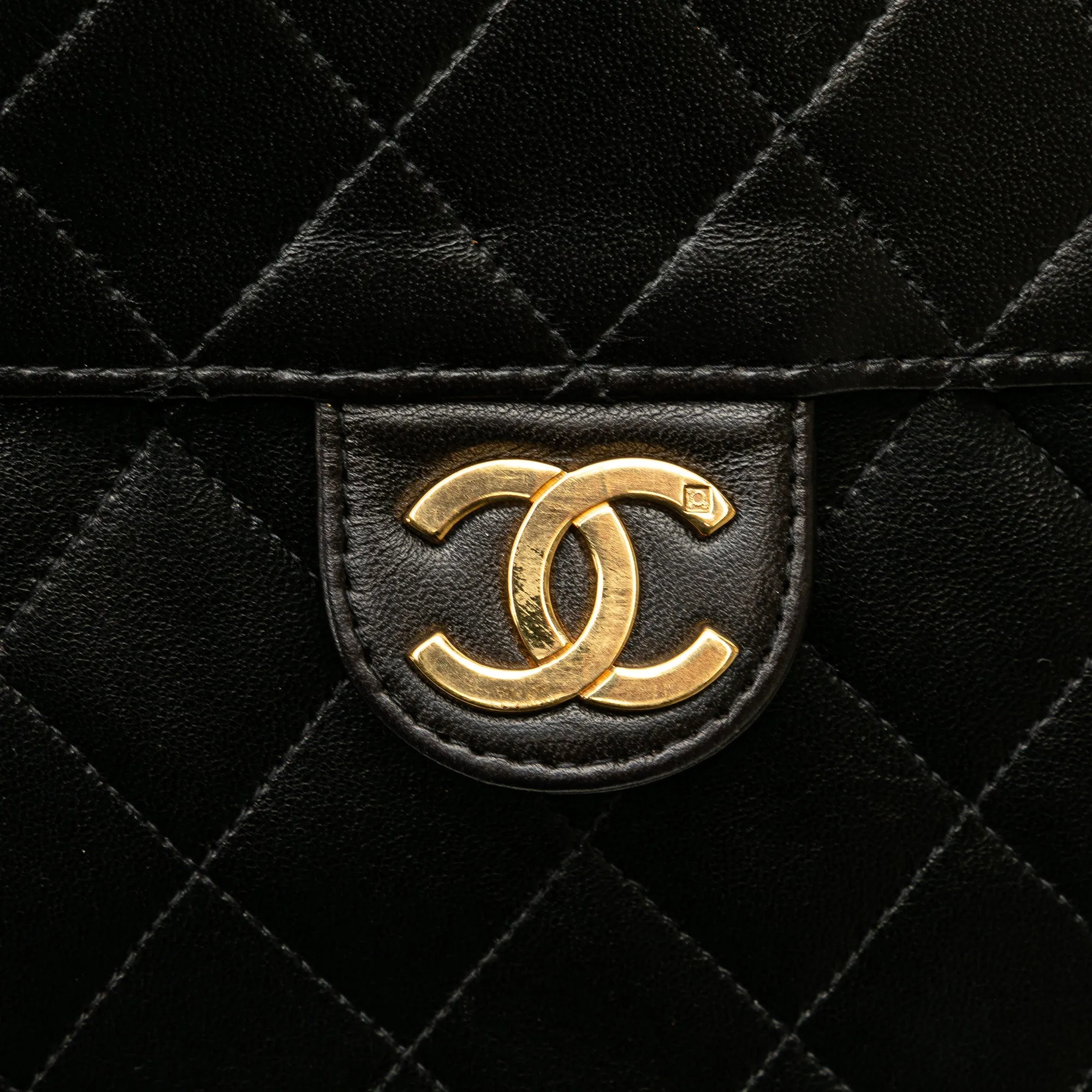 Chanel CC Quilted Lambskin Single Flap