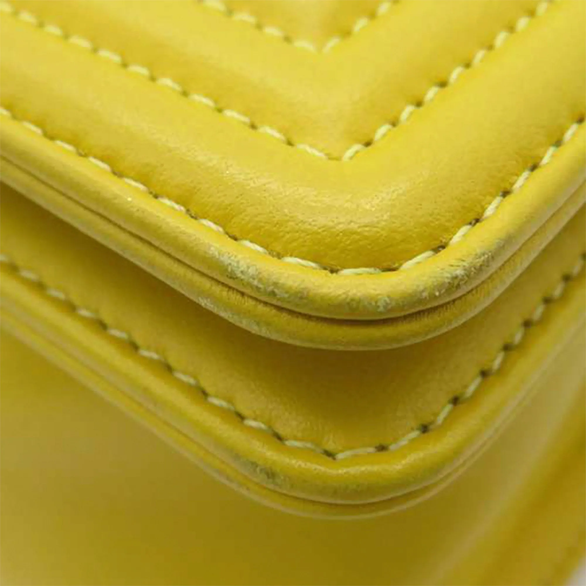 Chanel Medium Tweed Boy Bag Yellow - '10s