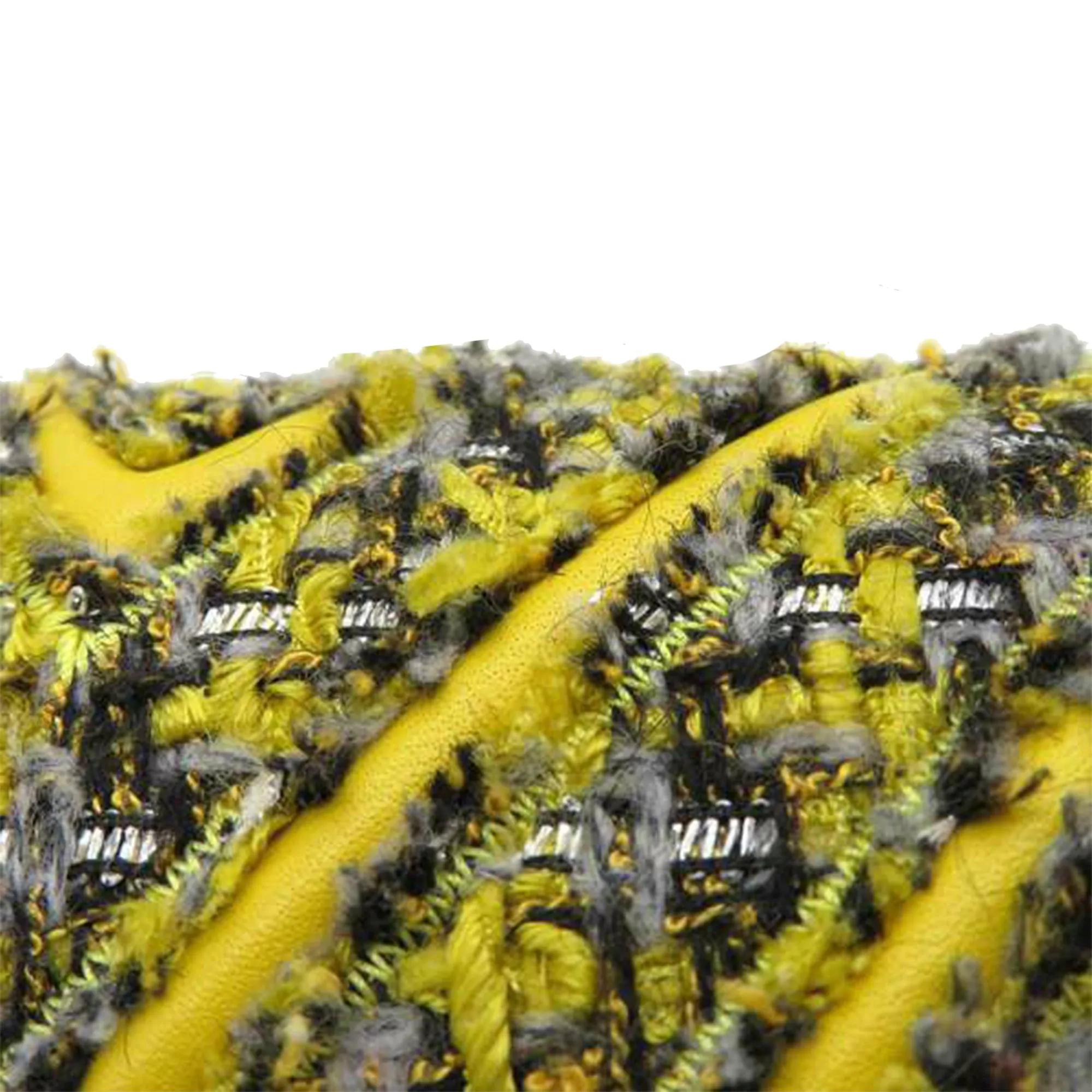 Chanel Medium Tweed Boy Bag Yellow - '10s