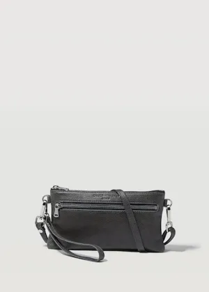 CHARLIE MIDDLETON Slate Mini Dual Zip Crossbody Bag - Silver