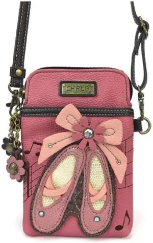 Charming Chala Ballet Shoes Slippers Cell Phone Purse Mini Crossbody Bag