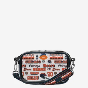 Chicago Bears Repeat Retro Print Clear Crossbody Bag