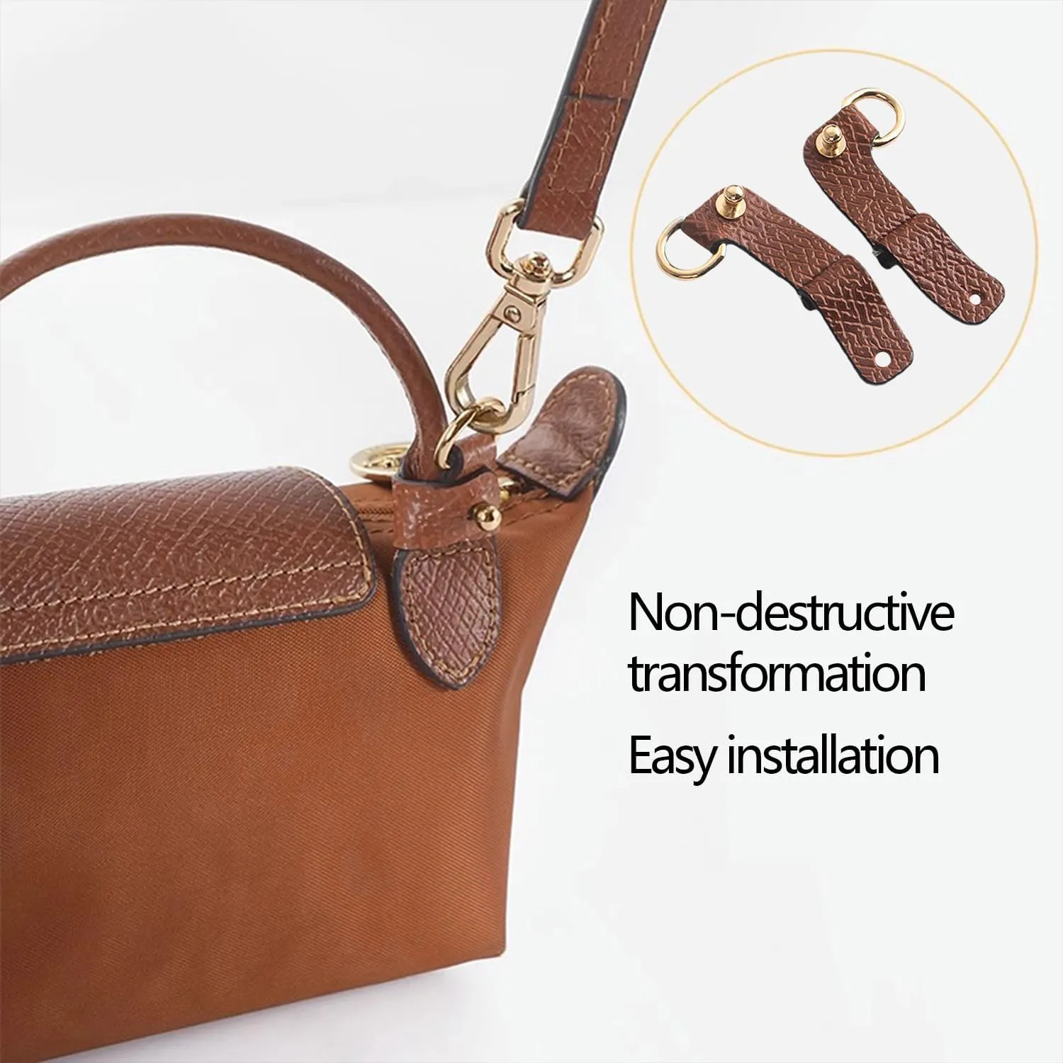 Chispee Bag Strap for Longchamp Mini Bag Crossbody Modification Bag Belt Accessories Shoulder Strap Bag Transformation Set