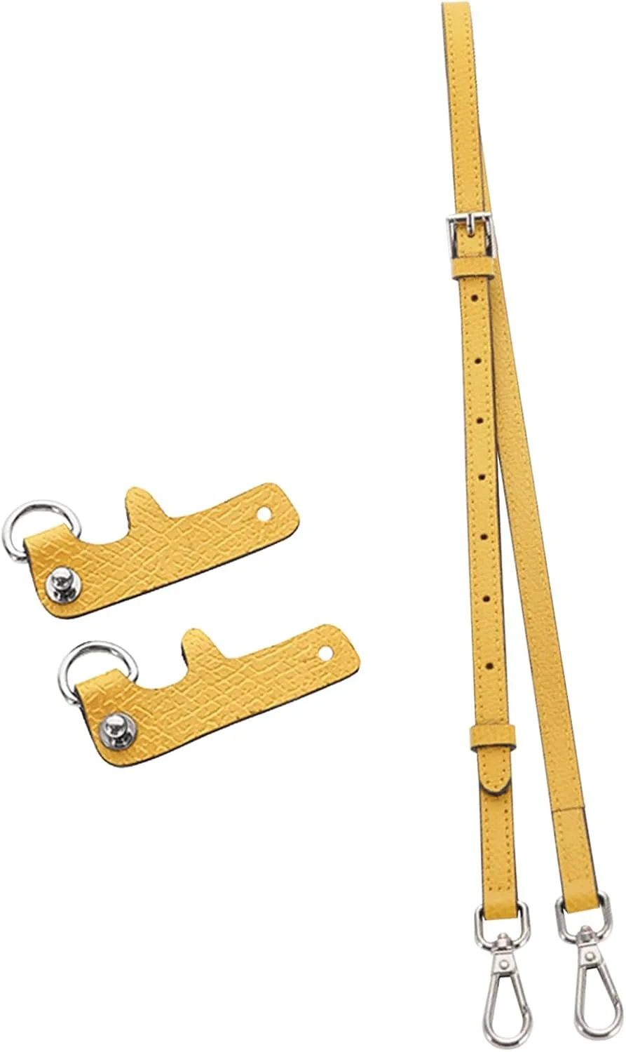 Chispee Leather Shoulder Strap Set Bag Transformation Purse Strap Extender Leather Purse Straps Replacement for Crossbody Bag (Yellow
