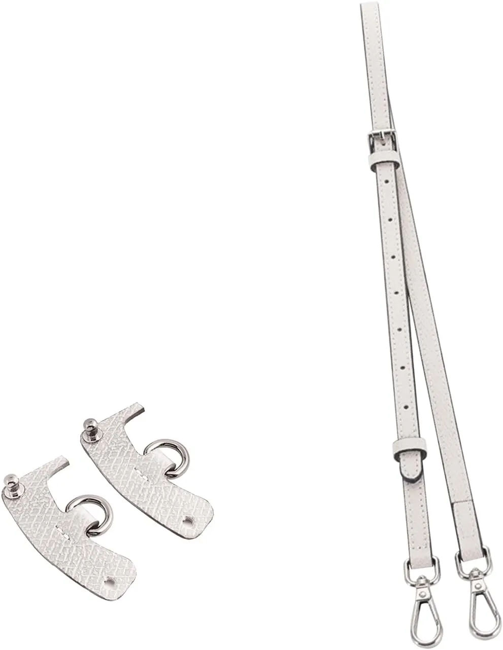 Chispee Purse Straps Replacement Crossbody Leather Strap Fit for longchamp,Baguette,Chanel,Coach mini Bag (White)