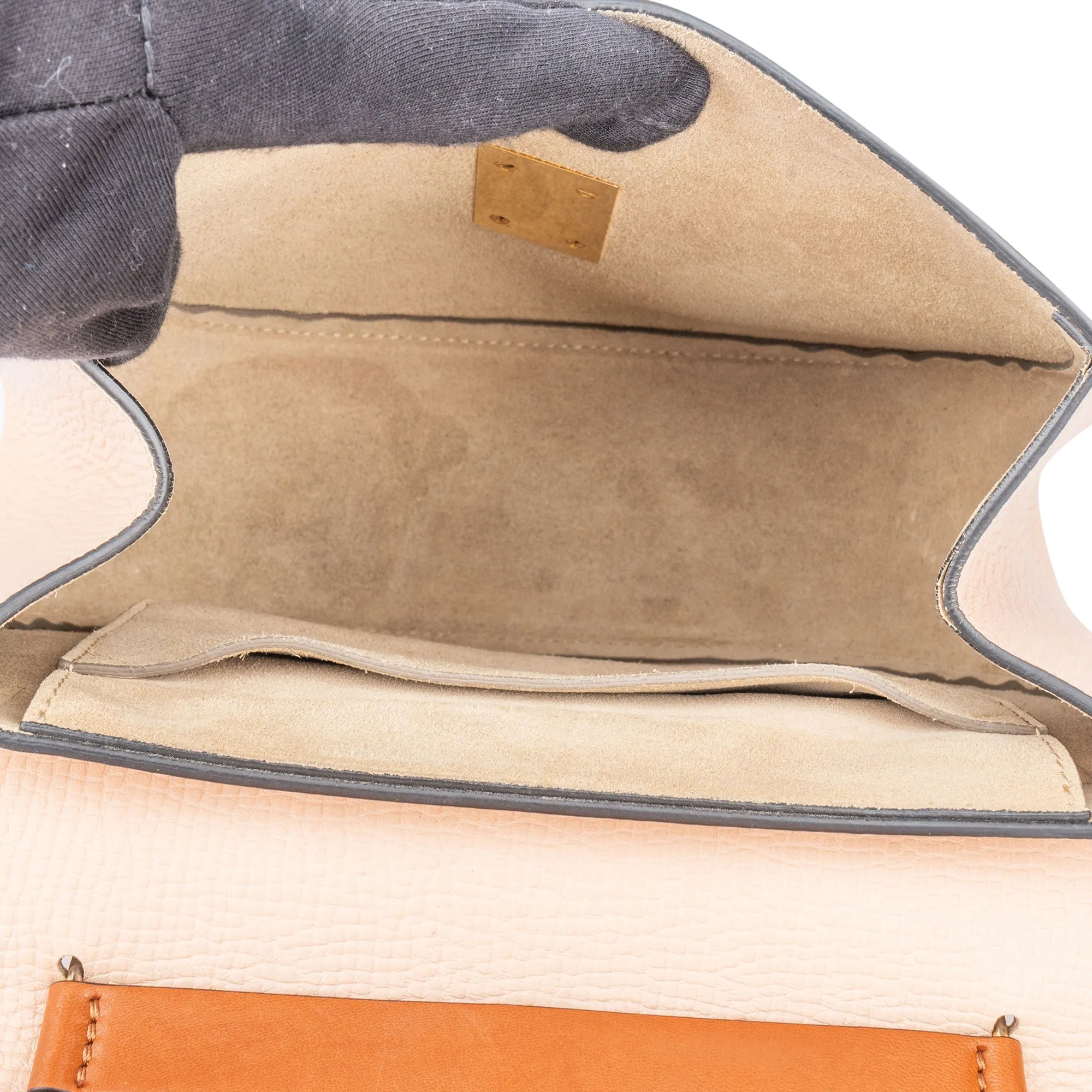 Chloé Bicolor Leather Drew Crossbody Bag