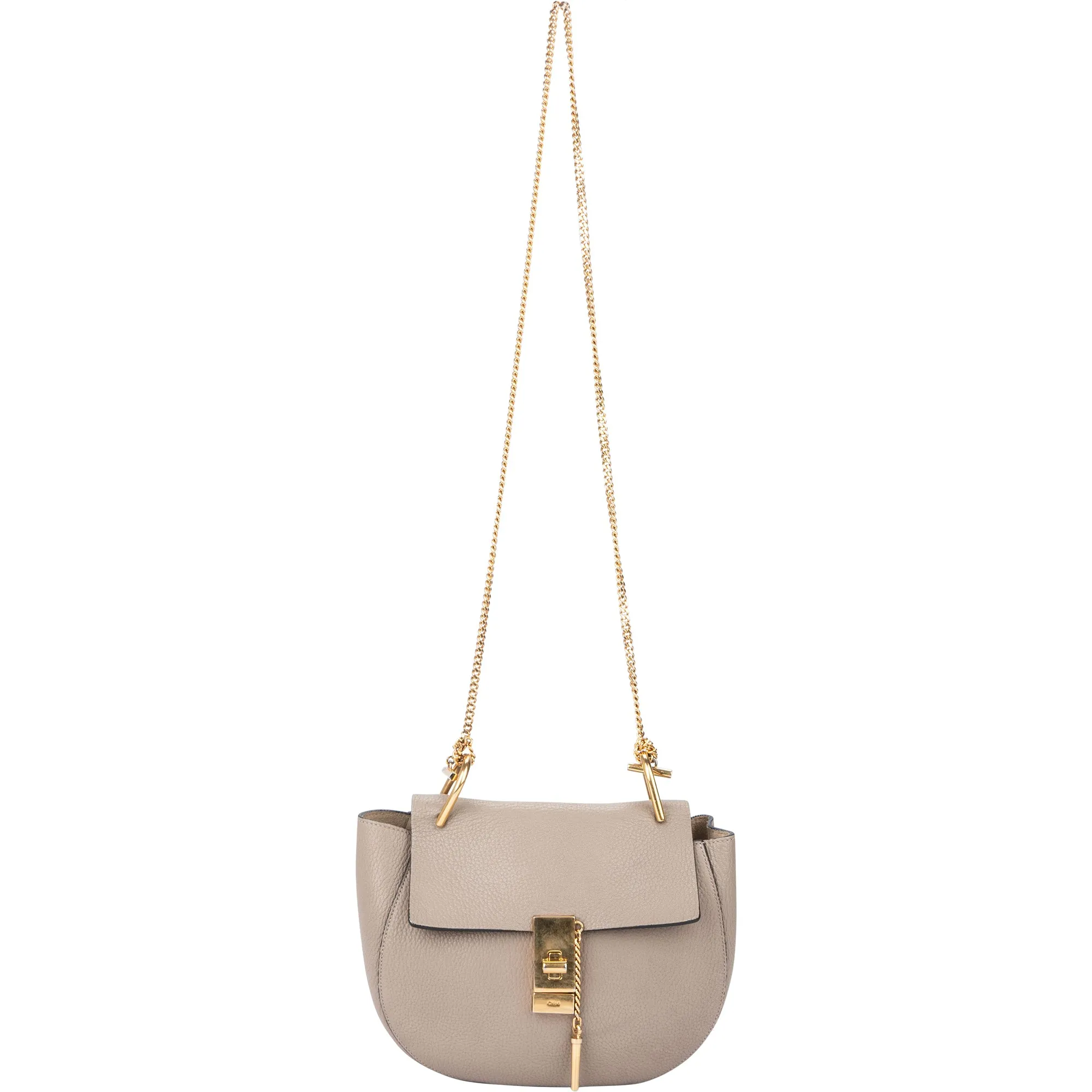 Chloe Leather Drew Chain Flap Crossbody Bag