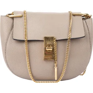 Chloe Leather Drew Chain Flap Crossbody Bag