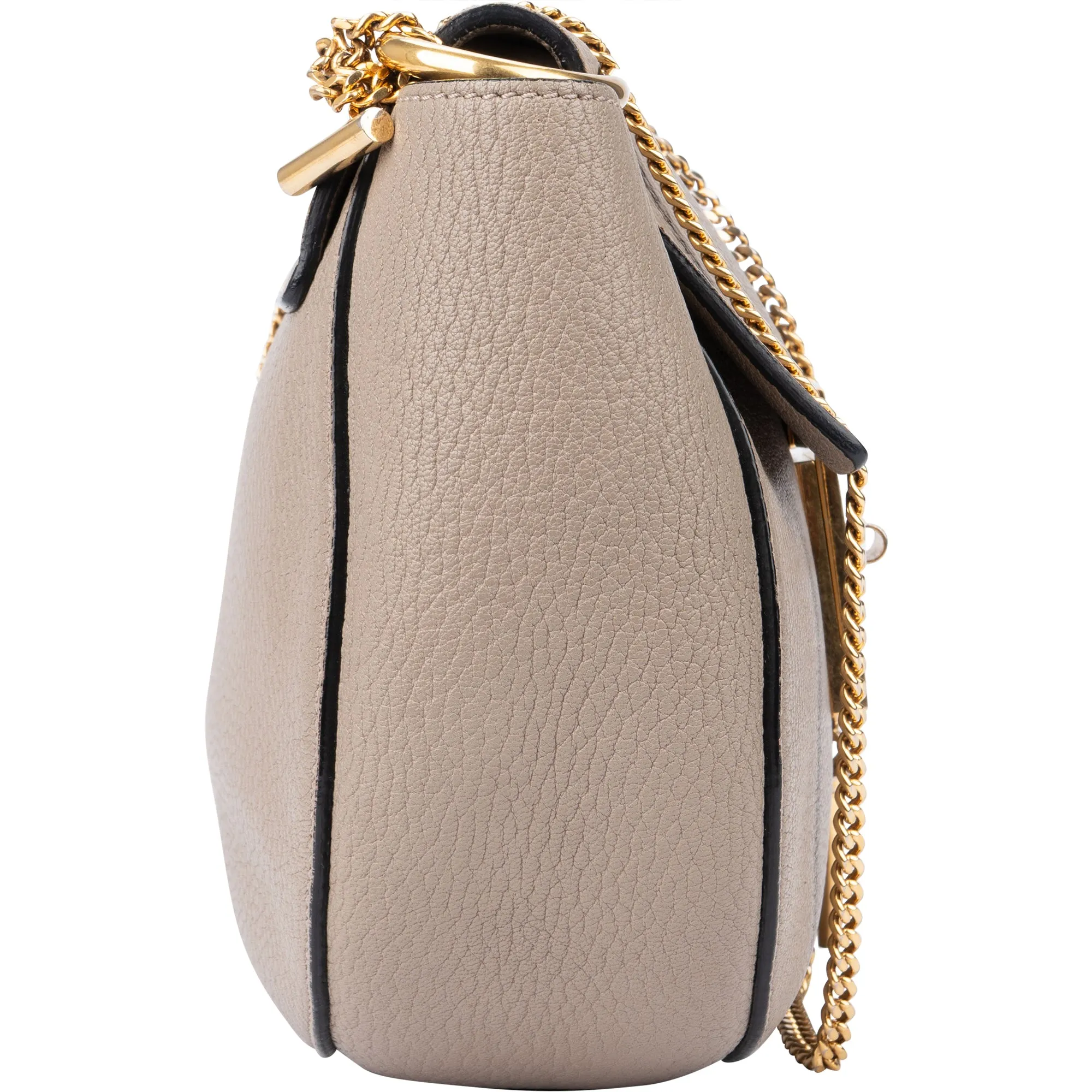 Chloe Leather Drew Chain Flap Crossbody Bag
