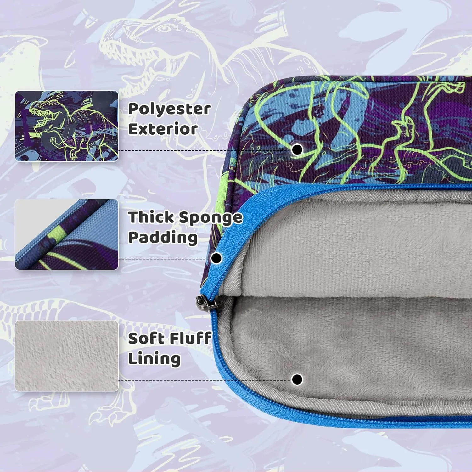Choco Mocha Kids Tablet Sleeve Bag for Boys & Girls, (10-12.5Inch)