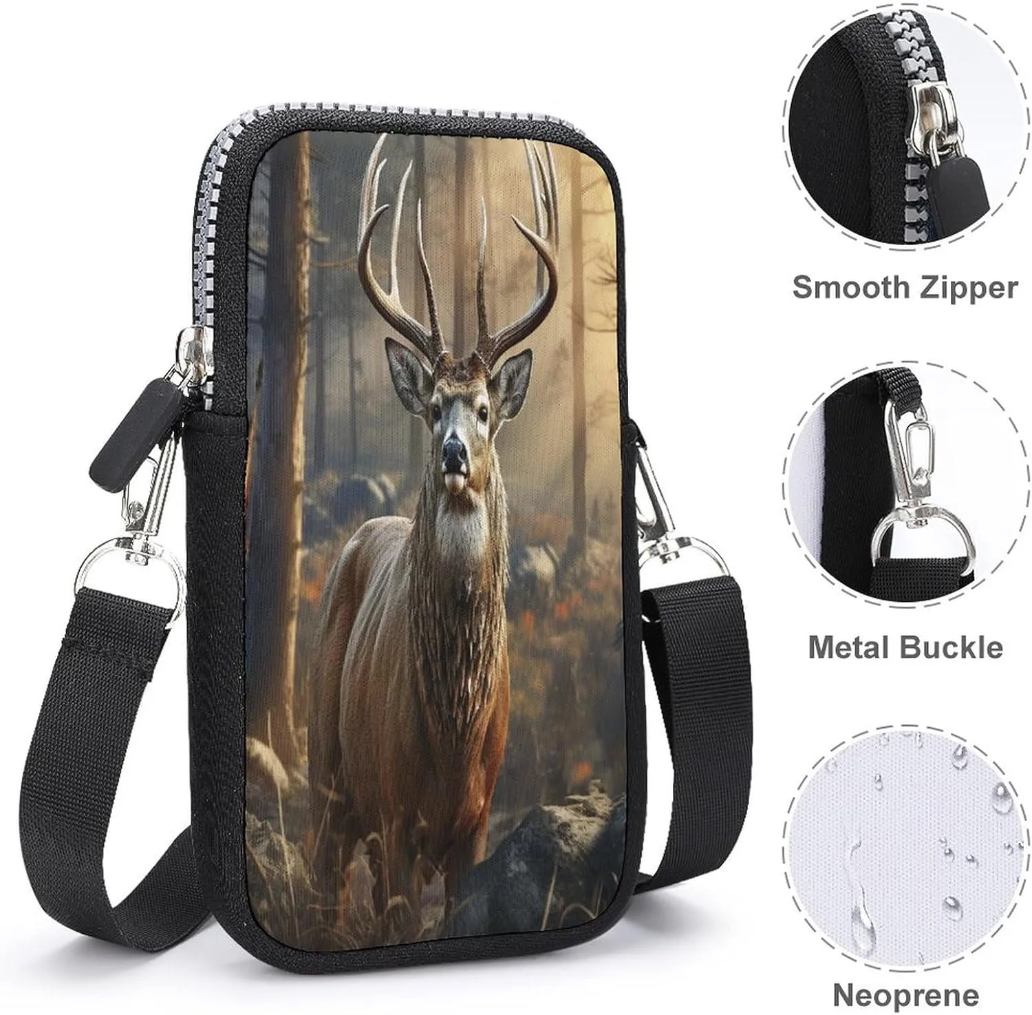 Chocolate Chip Small Crossbody Bag for Women,Lightweight Mini Shoulder Bag Wallet Cell Phone Purse For Running,Travel,Commuting