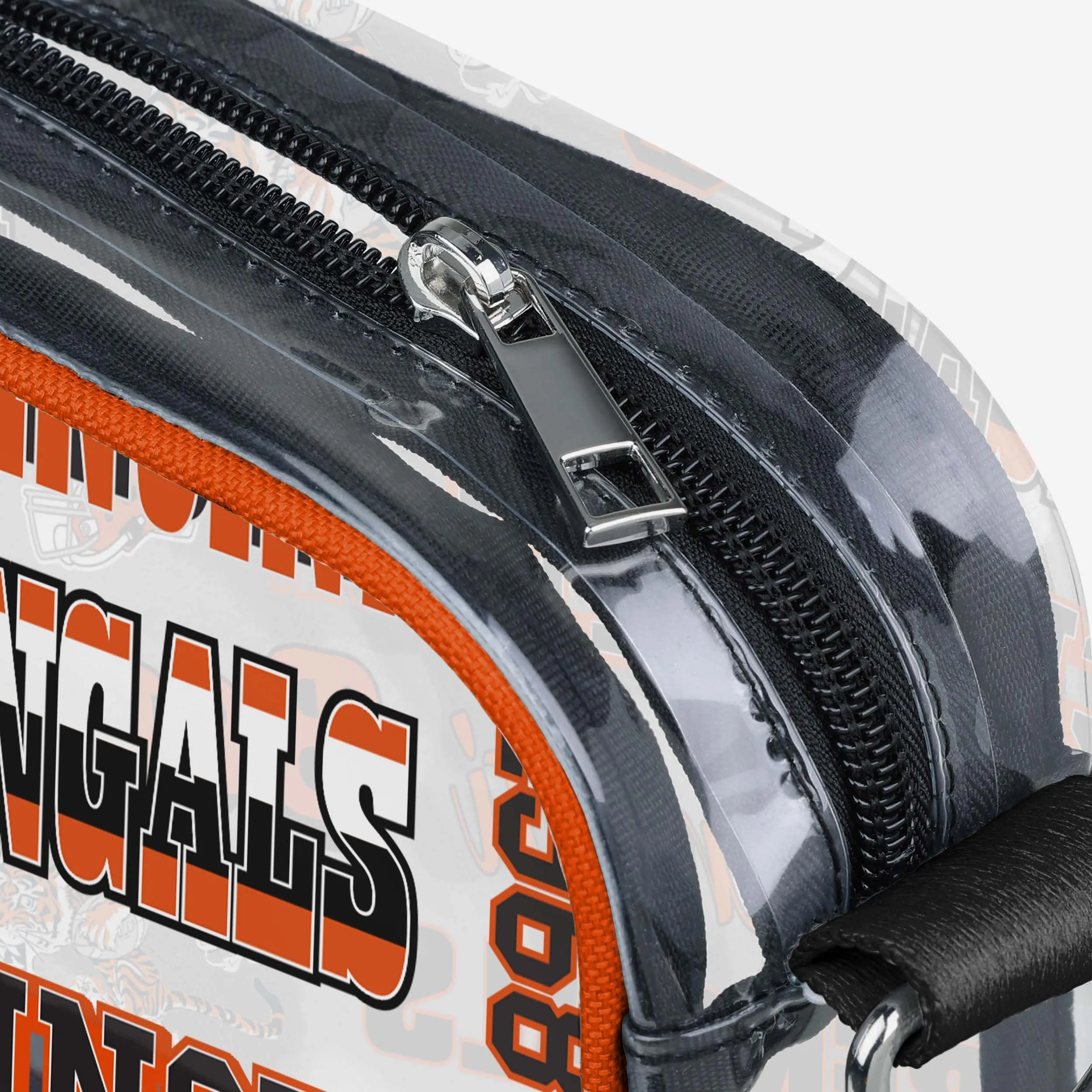 Cincinnati Bengals Repeat Retro Print Clear Crossbody Bag