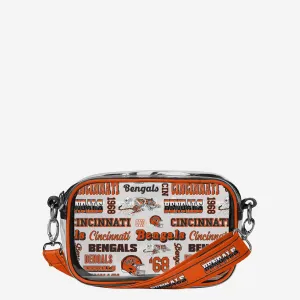 Cincinnati Bengals Repeat Retro Print Clear Crossbody Bag