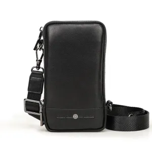 Classic Crazy Horse Leather Crossbody Bag for Travel
