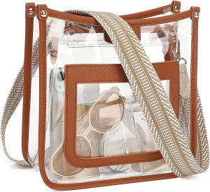 Clear Bag for Stadium Events Clear Stadium Bags for Women Crossbody Plastic Purse Clear Tote Bag for Concerts