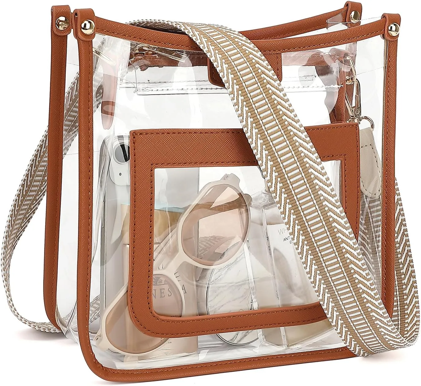Clear Bag for Stadium Events Clear Stadium Bags for Women Crossbody Plastic Purse Clear Tote Bag for Concerts