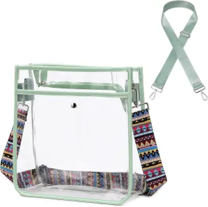 Clear Bag Stadium Approved Clear CrossBody Bag Women Shoulder Handbag Purse