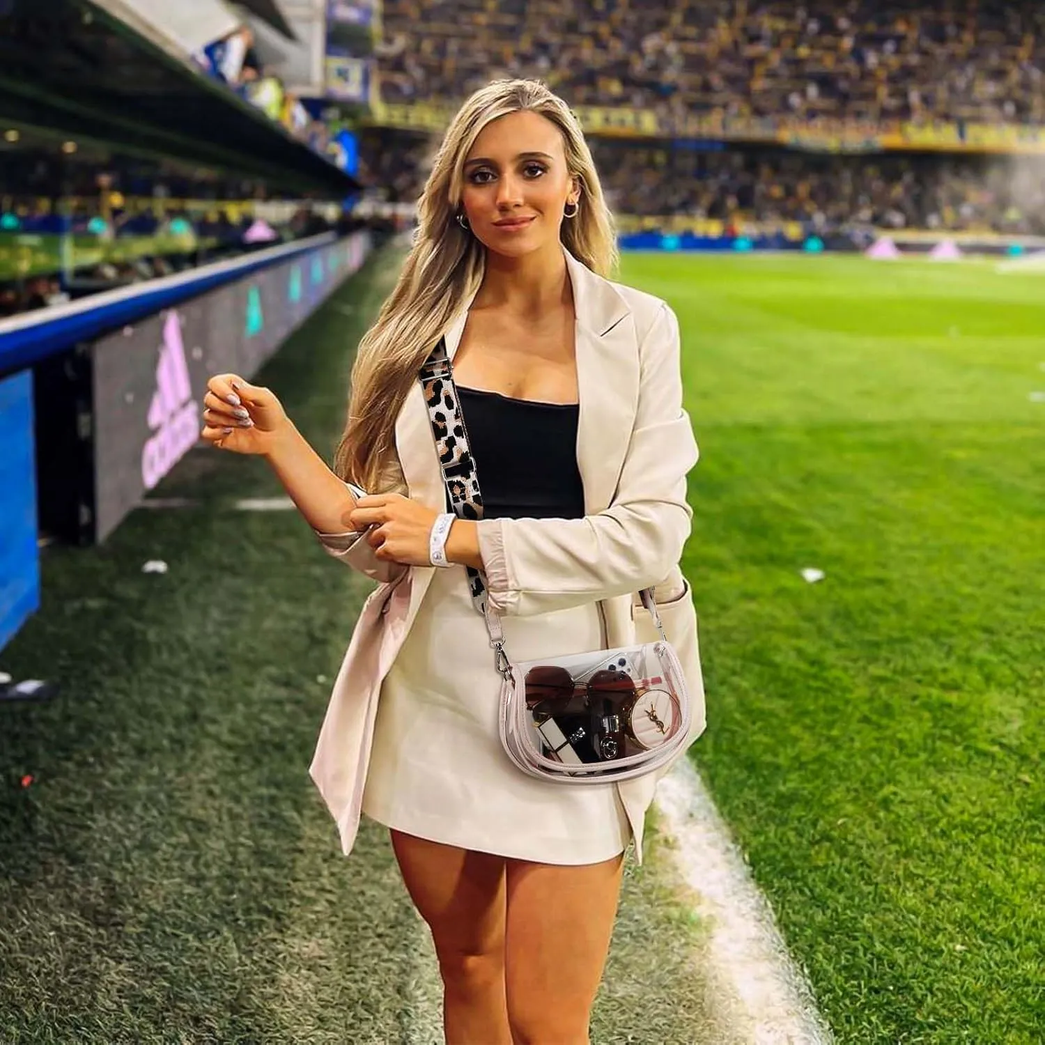 Clear Crossbody Bag Stadium Approved for Women，clear Bags for Stadium Events,clear Purse for Concerts