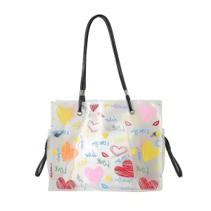 Clear Floral Tote