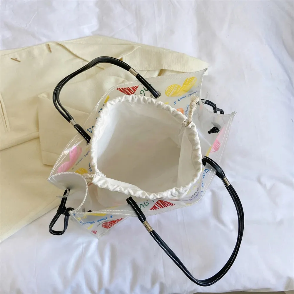 Clear Floral Tote