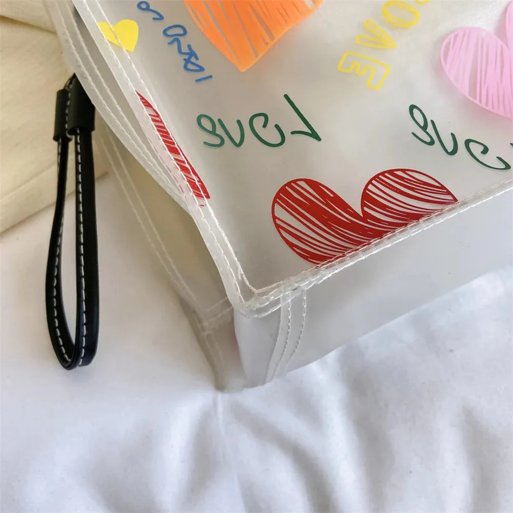 Clear Floral Tote