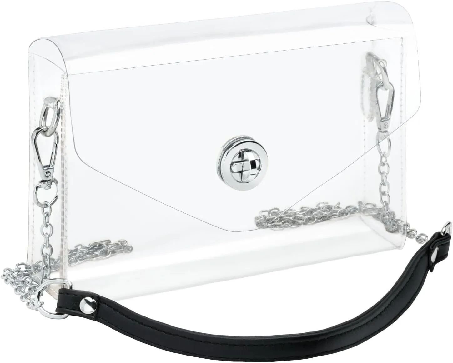 Clear Purse for Women, Stadium Approved Crossbody Bag with 2 Straps for Concerts