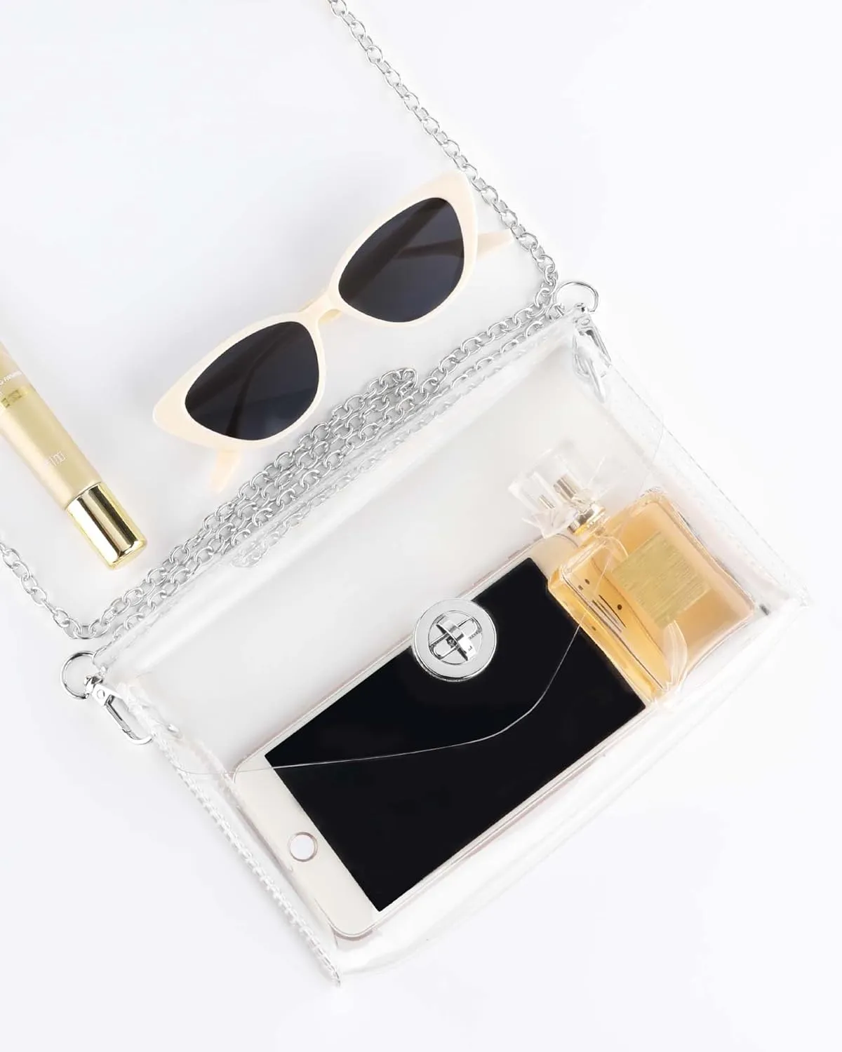 Clear Purse for Women, Stadium Approved Crossbody Bag with 2 Straps for Concerts