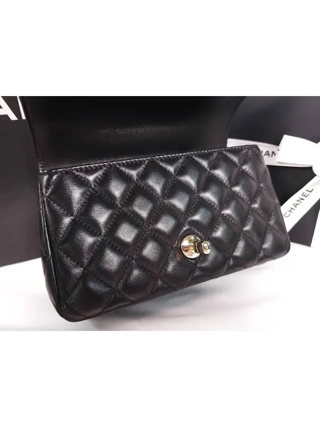 Clearance sale Cross Handle Customer-favorite Lambskin Black Bag Top Chanel