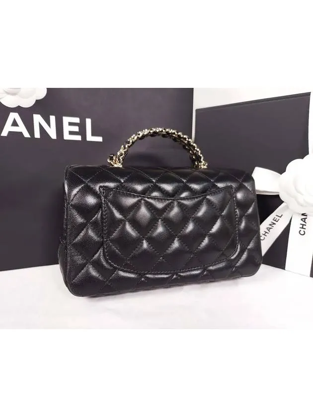 Clearance sale Cross Handle Customer-favorite Lambskin Black Bag Top Chanel
